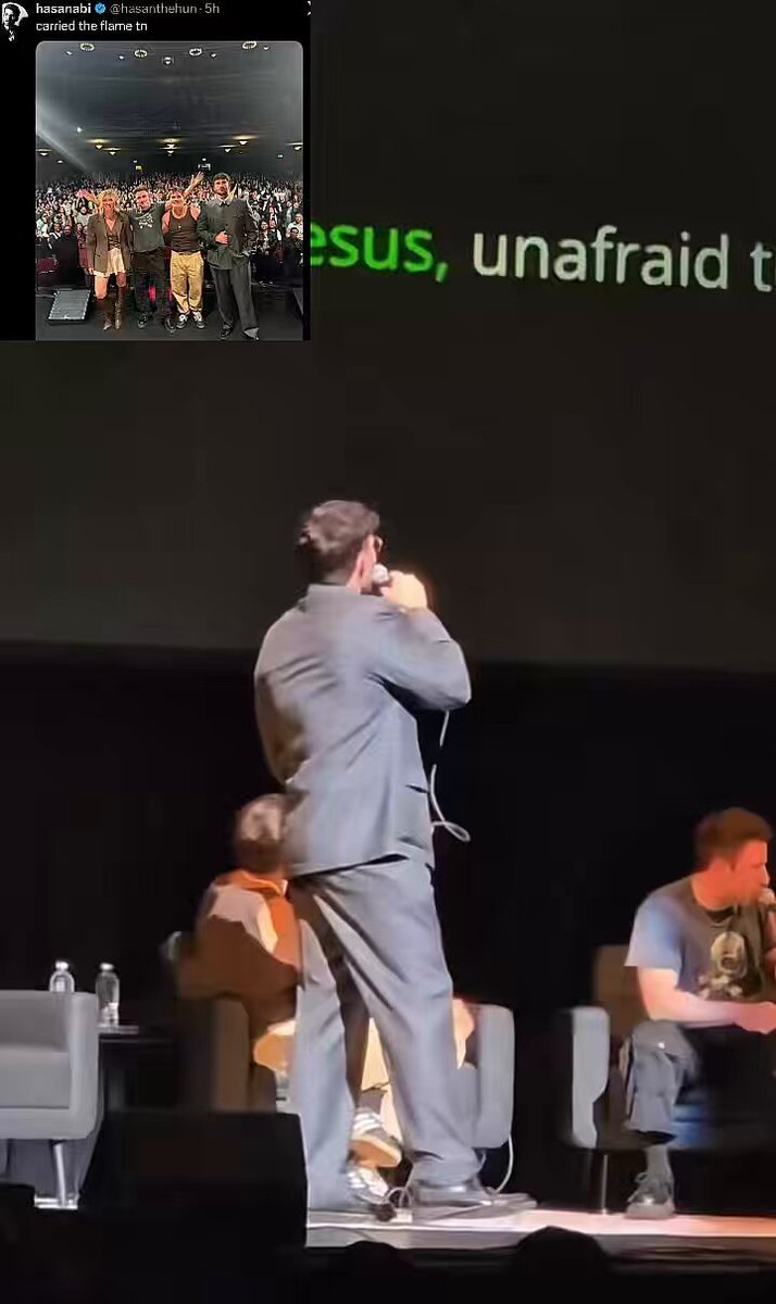 HASAN PIKER MOCKINGLY SINGS “WE ARE CHARLIE KIRK” TO A CROWD OF CHEERING AND LAUGHING LE...